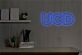 UCD LED Neonschild als modernes Wandlicht