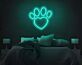 Pfotenabdruck mit Herz LED-Neonschild für Schlafzimmer und Haustierbereich
