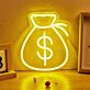 Geldsack mit Dollarzeichen LED-Neonschild Büro Bar