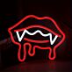 Vampirmund mit Blut LED-Neonschild für Bar Club