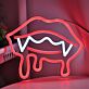 Brighten Up Your Bar, Storefront, or Halloween Bash with the Vampire Lips LED Wall Neon Sign Light.