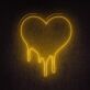 tropfendes Herz LED-Neonschild Wohnzimmer Schlafzimmer