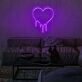 tropfendes Herz LED-Neonschild Wohnzimmer Schlafzimmer