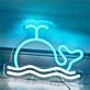 Enhance Your Living Spaces, Office, or Party Ambiance with the Whale For Home Decor LED Neon Sign.