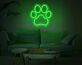 Pfotenabdruck LED-Neonschild Wohnzimmer Haustierbereich