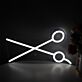 Enhance Your Salon or Crafting Space: White Scissors LED Neon Sign Light Perfect for Home Decor and Storefronts