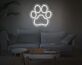 Pfotenabdruck LED-Neonschild Wohnzimmer Haustierbereich