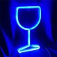 Weinglas LED-Neonschild für Bar und Party