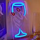Enhance Your Home, Bar, or Party Ambiance with the Wine Glass Shaped Night Lights LED Neon Sign.