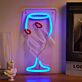 Hand mit Weinglas LED-Neonschild für Bar und Wohnzimmer