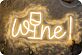 Wine LED Neonschild mit Glas für Küche und Wohnzimmer