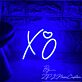 XO LED Neonschild mit Herz für Schlafzimmer und Wohnzimmer