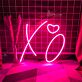 XO LED Neonschild mit Herz für Schlafzimmer und Wohnzimmer