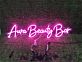 Brighten Up Your Special Day or Business Space with the Aura Beauty Bar Custom LED Neon Sign - Perfect for Weddings, Stores, and Home Decor.