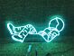 Astronaut in liegender Pose LED-Neonschild Wohnzimmer Kinderzimmer