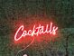 Cocktails LED-Neonschild für Bar und Club