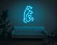 Hund und Katze mit Herz LED-Neonschild für Wohnzimmer oder Tierladen