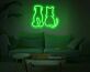 Hund und Katze Silhouette LED-Neonschild Wohnzimmer