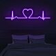 Herz mit Herzschlaglinie LED-Neonschild Schlafzimmer Wohnzimmer