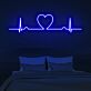 Herz mit Herzschlaglinie LED-Neonschild Schlafzimmer Wohnzimmer