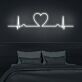 Herz mit Herzschlaglinie LED-Neonschild Schlafzimmer Wohnzimmer