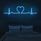 Herz mit Herzschlaglinie LED-Neonschild Schlafzimmer Wohnzimmer