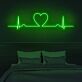 Herz mit Herzschlaglinie LED-Neonschild Schlafzimmer Wohnzimmer