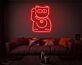 Glücksbringende Winkekatze LED-Neonschild Wohnzimmer Dekoration