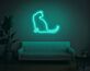 sitzende Katze LED-Neonschild für Wohnzimmer und Haustierliebhaber