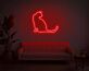 sitzende Katze LED-Neonschild für Wohnzimmer und Haustierliebhaber