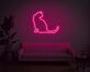 sitzende Katze LED-Neonschild für Wohnzimmer und Haustierliebhaber
