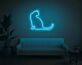 sitzende Katze LED-Neonschild für Wohnzimmer und Haustierliebhaber