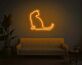 sitzende Katze LED-Neonschild für Wohnzimmer und Haustierliebhaber