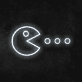 Pac-Man Figur mit Punkten LED-Neonschild Gamingzimmer