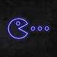 Pac-Man Figur mit Punkten LED-Neonschild Gamingzimmer