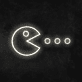 Pac-Man Figur mit Punkten LED-Neonschild Gamingzimmer