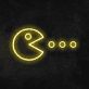 Pac-Man Figur mit Punkten LED-Neonschild Gamingzimmer