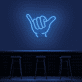 Handzeichen Shaka LED-Neonschild für Bar und Cafe