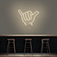 Handzeichen Shaka LED-Neonschild für Bar und Cafe