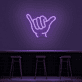 Handzeichen Shaka LED-Neonschild für Bar und Cafe