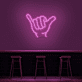 Handzeichen Shaka LED-Neonschild für Bar und Cafe