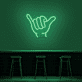 Handzeichen Shaka LED-Neonschild für Bar und Cafe