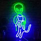 Brighten Up Your Space and Celebrate in Style: Aliens And Cats Neon Sign for Home Decor, Office Fun, and Unique Bar Ambiance.