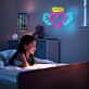 Herz mit Flügeln und Heiligenschein LED-Neonschild für Kinderzimmer und Wohnzimmer