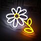 Gänseblümchen LED-Neonschild für Wohnzimmer und Home Office