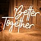 Better Together LED-Neonschild für Hochzeit Outdoor