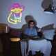 Katze mit Cowboyhut LED-Neonschild für Wohnzimmer Heimkino