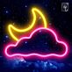 Mond und Wolke LED-Neonschild Schlafzimmer Kinderzimmer