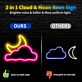 Mond und Wolke LED-Neonschild Schlafzimmer Kinderzimmer