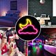 Mond und Wolke LED-Neonschild Schlafzimmer Kinderzimmer